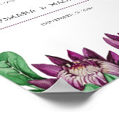 Diep Paarse Koning Protea Aquarel Kunst Poster (Hoek)