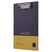 Diep Paarse leder, goud Klembord (Links)