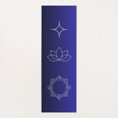 Diep Paarse Lotus Chakra Esoterisch Symbool Yogamat (Achterkant)