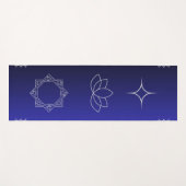 Diep Paarse Lotus Chakra Esoterisch Symbool Yogamat (Voorkant (horizontaal))