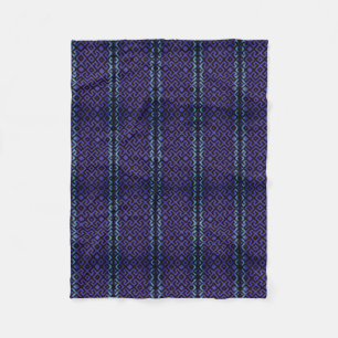 Diep paarse marine gestreepte fleece deken