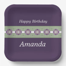 Diep Paarse met bloemaccenten