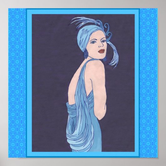 Diep Paarse nacht Poster (Voorkant)