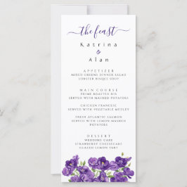 Diep Paarse Viooltjes Menu