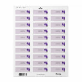 Diep Paarse Viooltjes Retouradres Etiket (Full Sheet)