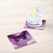 Diep Paarse Vlinder Kartonnen Onderzetters (Insitu)