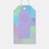 Diep Paarse Zachte Wiedenstof Cadeaulabel (Achterkant)