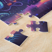 Diep Paarse Zee Legpuzzel (Zijkant)