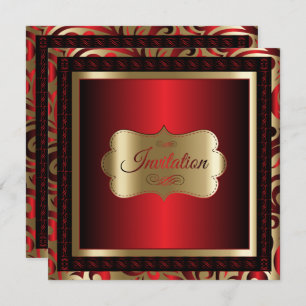 Diep Red 80th Birthday Party   DIY-tekst Kaart