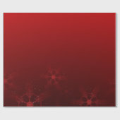 Diep Rijk Rood Kerstmis Sneeuwvlokken Cadeaupapier (Vlak)