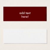 Diep Rode Berichtkaart Mini Visitekaartjes (Voorkant /achterkant)