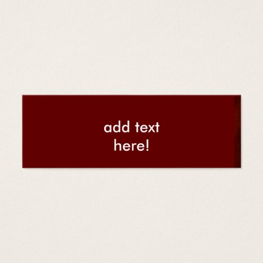 Diep Rode Berichtkaart Mini Visitekaartjes (Voorkant)