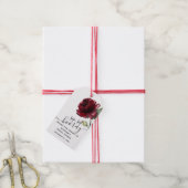 Diep Rode Bloem Sip Sip Hoera Favor Bruidsfeest Cadeaulabel (Met Touw)