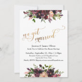 Diep Rode Bourgondië Bloem- en Goudkleurig We Zijn Kaart (Voorkant)