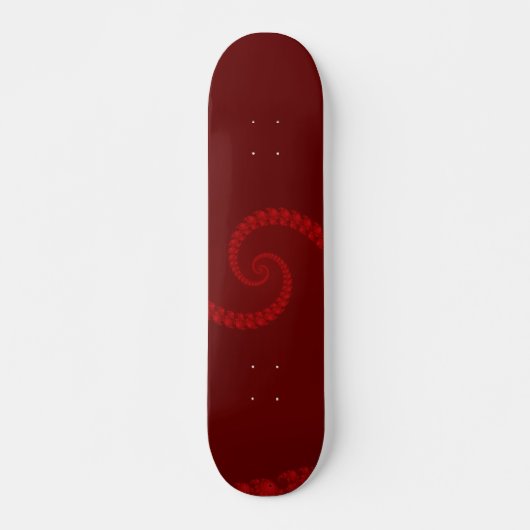 Diep Rode Dubbele Spiraal Skateboard (Voorkant)