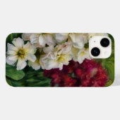Diep Rode en Witte Bloemen Kunst Telefoonhoesje Case-Mate iPhone Case (Achterkant (horizontaal))