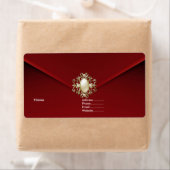Diep Rode Fluwelen Parel Sieraden Etiket (Insitu)