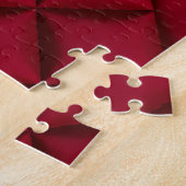 Diep Rode Gequilte Leer Patroon Legpuzzel (Zijkant)