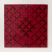 Diep Rode Gequilte Leer Patroon Legpuzzel (Horizontaal)