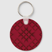 Diep Rode Gequilte Leer Patroon Sleutelhanger (Achterkant)