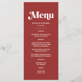 Diep Rode Kerst Huwelijk Menu