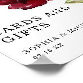 Diep Rode Roos Bloemkaarten en Cadeaus Bord Poster (Hoek)