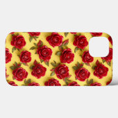 Diep Rode Rozen 3D Textuur Romantisch Stijlvol Ont Case-Mate iPhone Case (Achterkant (horizontaal))