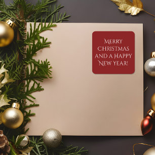 Diep Rode Vrolijk Kerst Stickers