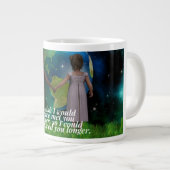 Diep romantisch liefdescitaat grote koffiekop (Voorkant rechts)