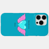 Diep romig blauw Case-Mate iPhone case (Achterkant (horizontaal))