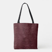 Diep rood Bourgondië bloemige Kerst Tote Bag (Achterkant)