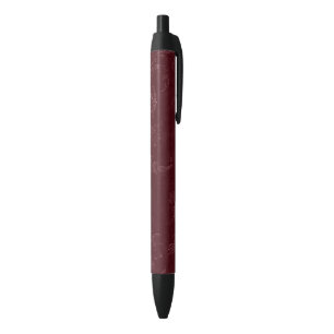 Diep rood Bourgondië bloemige Kerst Zwarte Inkt Pen