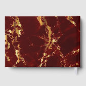 Diep rood en goud marmer en zwart - gastenboek (Achterkant)