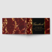 Diep rood en goud marmer en zwart - gastenboek (Volledig)