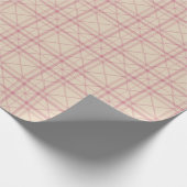 Diep rood en houtskool traditionele tartan cadeaupapier (Hoek)