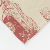 Diep rood en kerst-winter met crème Wonderland Fleece Deken (Hoek)