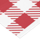Diep rood en wit elegant patroon tafelkleed (Gekanteld)