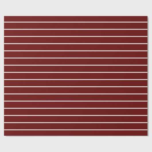 Diep rood en wit minimalistisch modern cadeaupapier (Vlak)