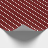 Diep rood en wit minimalistisch modern cadeaupapier (Hoek)