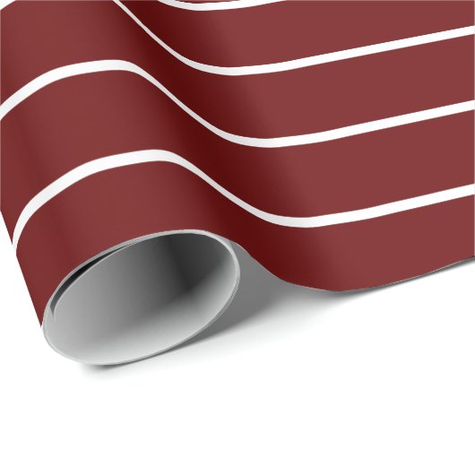 Diep rood en wit minimalistisch modern cadeaupapier (Rol Hoek)