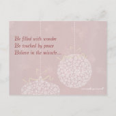 Diep rood en witte siervoorwerpen kerstfoto feestdagenkaart (Achterkant)