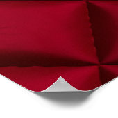 Diep rood gestikte leren patroon poster (Hoek)