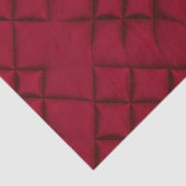 Diep rood gestikte leren patroon tissuepapier (Detail)