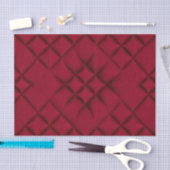 Diep rood gestikte leren patroon tissuepapier (Craft)