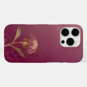 Diep rood goud botanische bloemlijnwerk Case-Mate iPhone case (Achterkant (horizontaal))