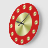 Diep rood goud en elegante wandklok (Hoek)