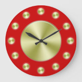 Diep rood goud en elegante wandklok (Voorkant)