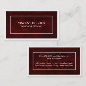 Diep rood // Grenzen (wit) Visitekaartje (Voorkant / Achterkant)