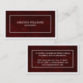 Diep rood // Grenzen (wit) Visitekaartje (Voorkant / Achterkant)
