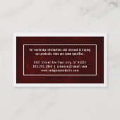 Diep rood // Grenzen (wit) Visitekaartje (Achterkant)